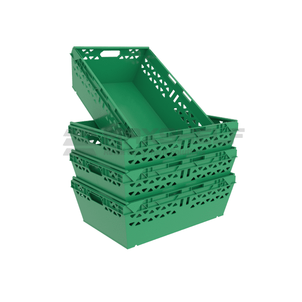 Fruit & Veg Bale Crate Green Large 600X400X190 Uk