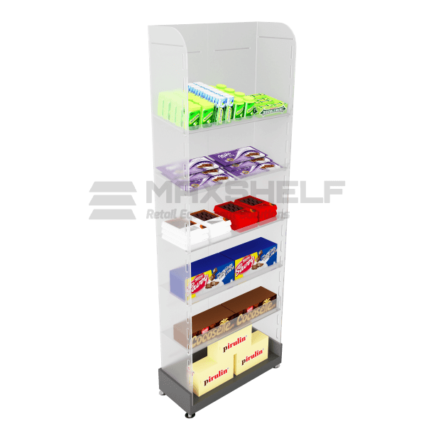 ACRYLIC PROMO SIDE UNIT 5 SHELVES H162*L50*D22 VMAX