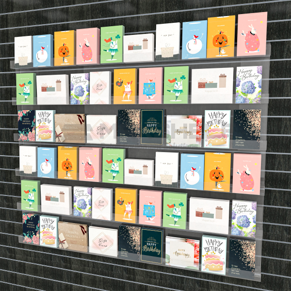 Acrylic Gift Paper Rack Slatwall