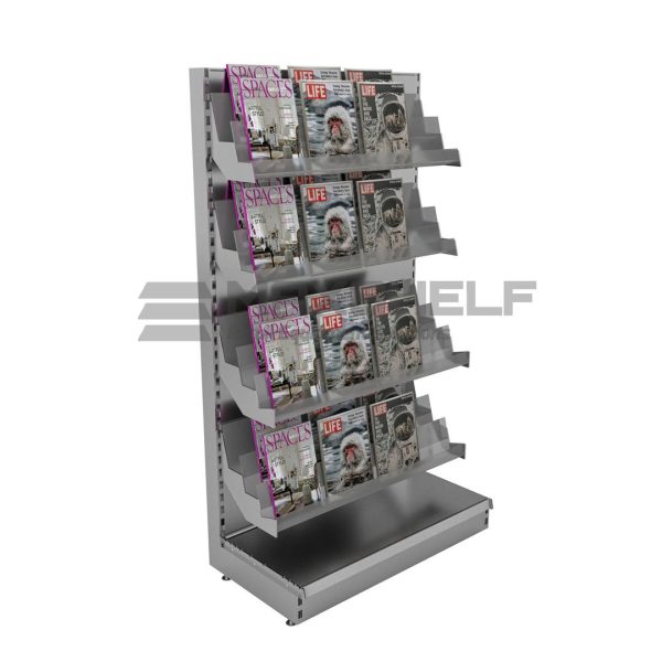 Acrylic magazine shelving tier
