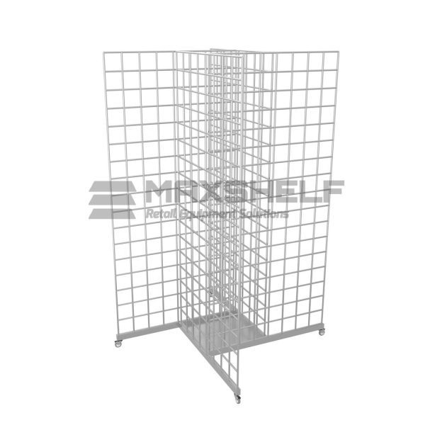 Grid Panel Wire Display with Square Base