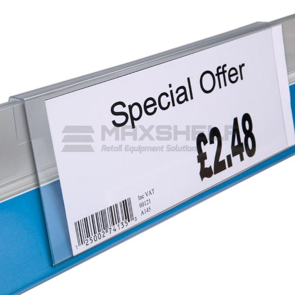 Wire & Acrylic Riser Shelf Talker - 203mm x 76mm