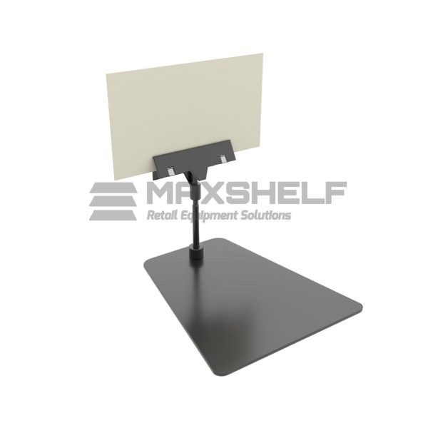 Square Base Message Holder 100mm Black