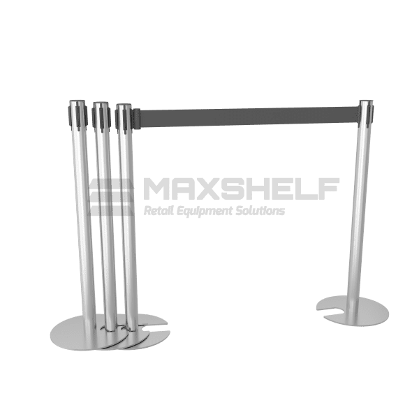 Stackable Queue Post With Retractable Belt