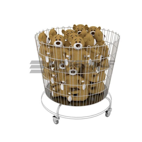 Round Dump Bin With Castors Large | Silver or Graphite Grey | H830mm x W750mm