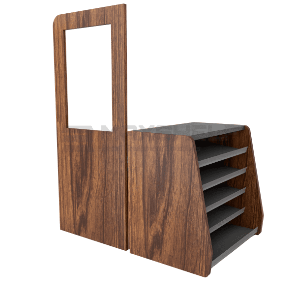 WALNUT SECURITY COUNTER DOOR