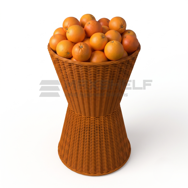 Tall Wicker Display Basket (Dark Finish)