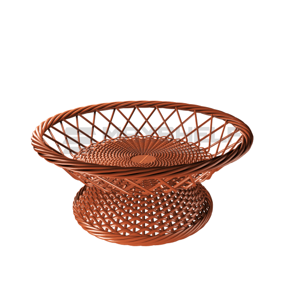 Wicker Basket Round W48 H22 cm