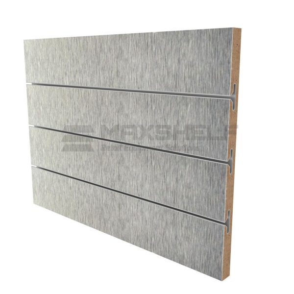 BRUSHED ALUMINIUM SLATWALL PANEL UK 240cm x 120cm