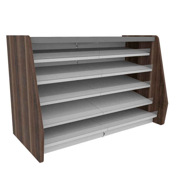 STRAIGHT SHOP COUNTER WITH WALNUT SIDES