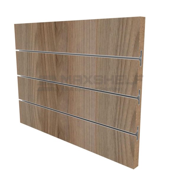 LIGHT WALNUT SLATWALL PANEL UK 240cm x 120cm