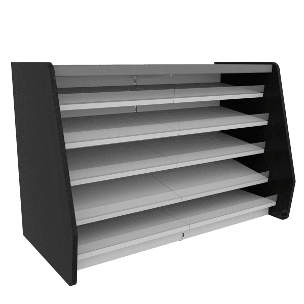 STRAIGHT SHOP COUNTER WITH BLACK SIDES
