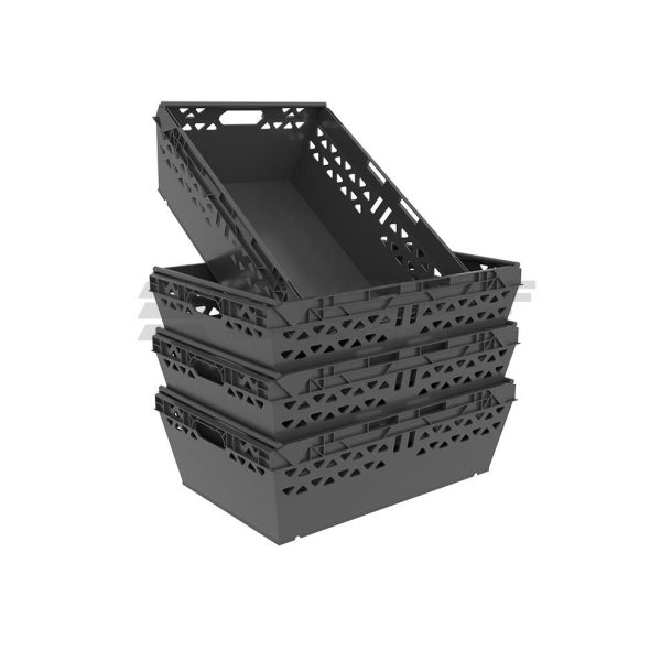 Fruit & Veg Bale Crate Black Large 600X400X190 Uk