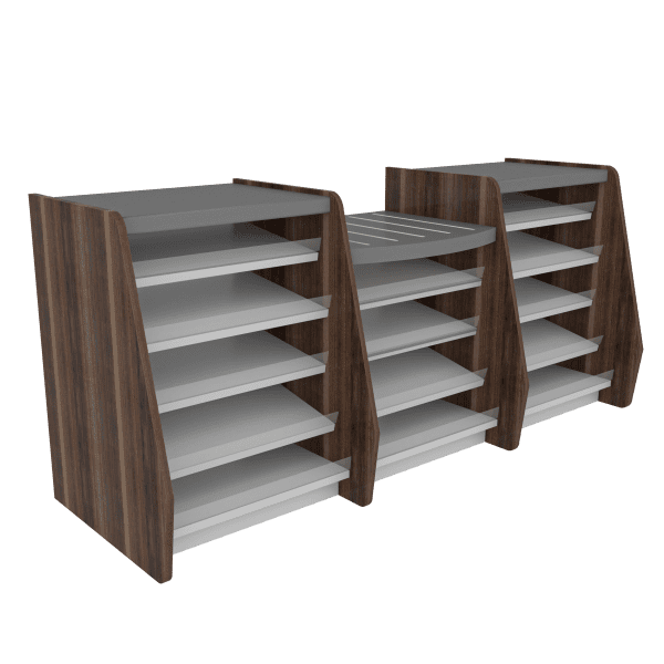 3m SHOP COUNTER ONE DROP WITH WALNUT SIDES