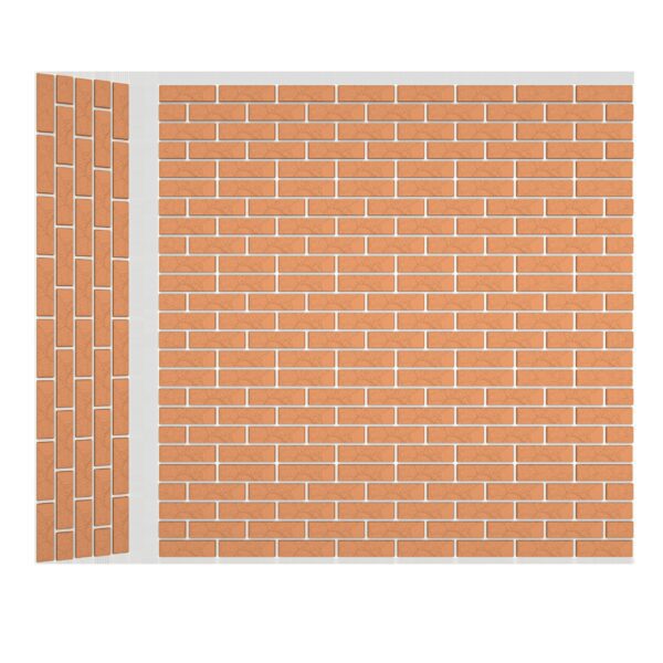BRICK EFFECT PANEL - RED/WHITE