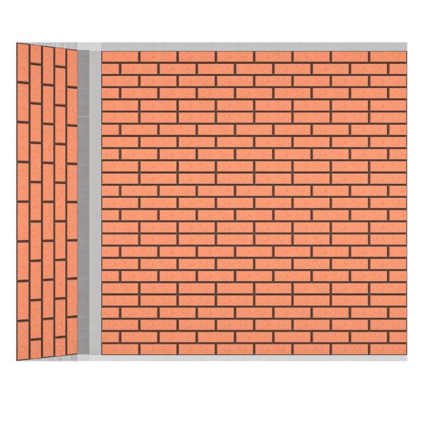 BRICK EFFECT PANEL - RED/BLACK