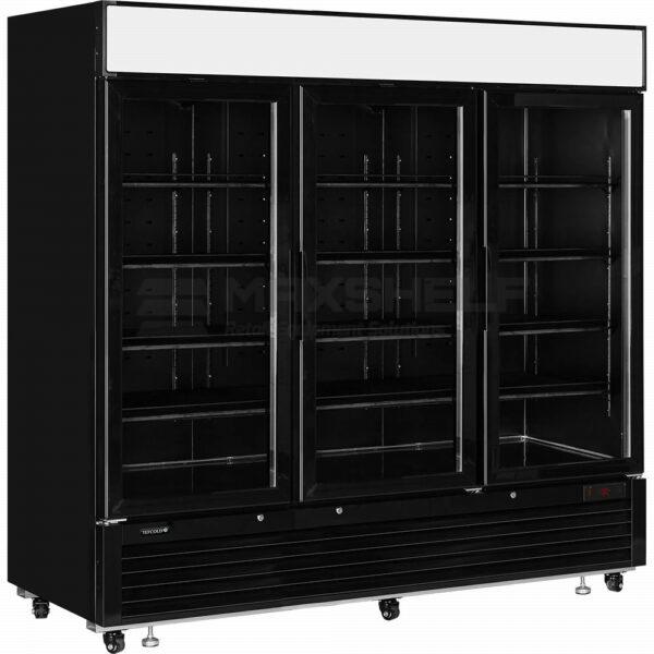 Triple Glass Door Black Display Freezer LGF7500