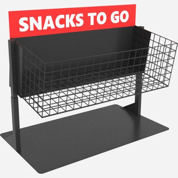 Wire Mesh Crisp Display Rack | High-Visibility Snack Stand
