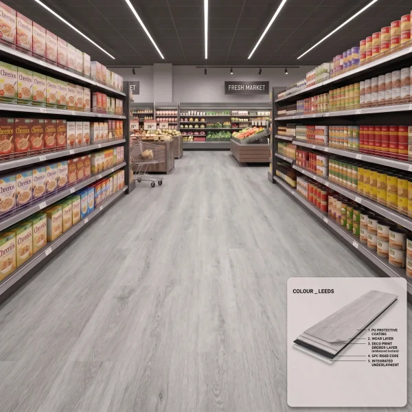 Leeds LVT Flooring Tiles 182x1220x5mm – 2sqm