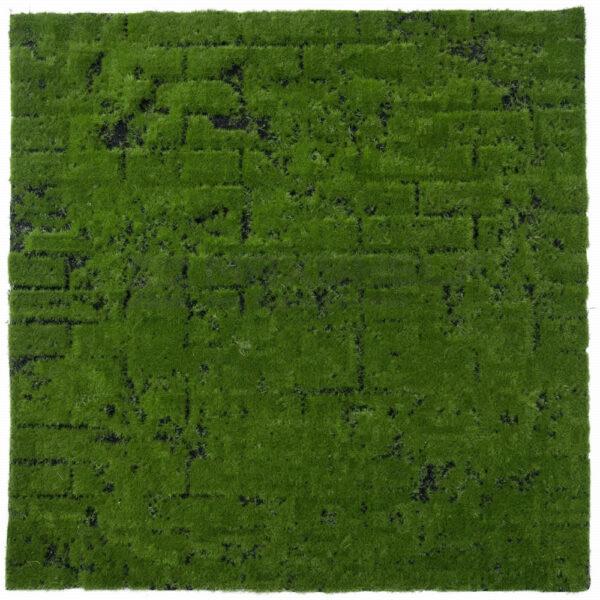 Compact Turf Artificial Greenery Wall Panel 100x100cm | Short Dark Grass