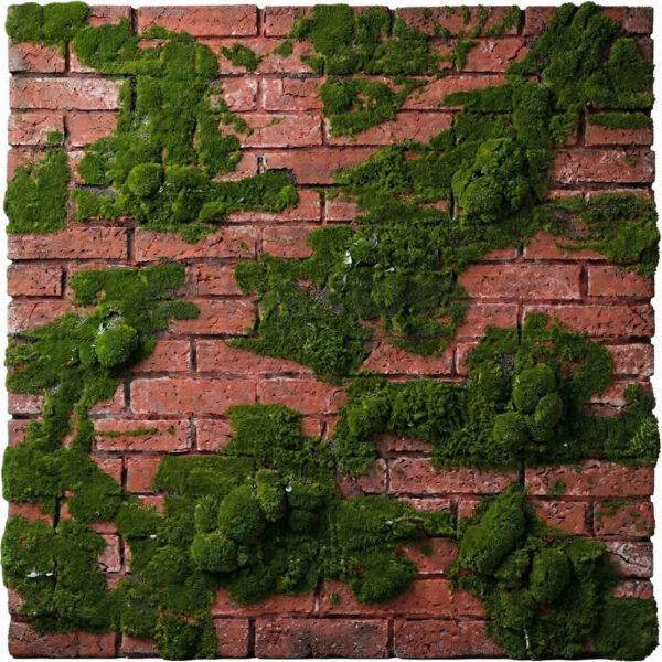 Red Brick Effect Artificial Plant Wall Panel 100x100cm | Classic Greenery Accent