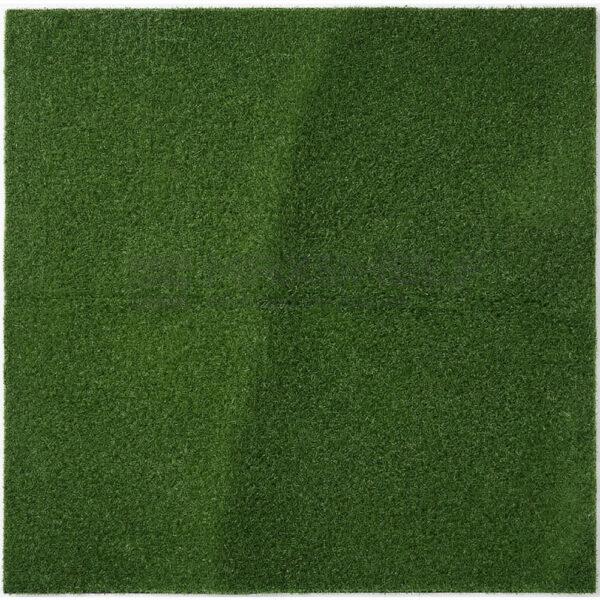 Flat Dense Dark Green Artificial Grass Wall Panel 100x100cm | Smooth Turf Finish