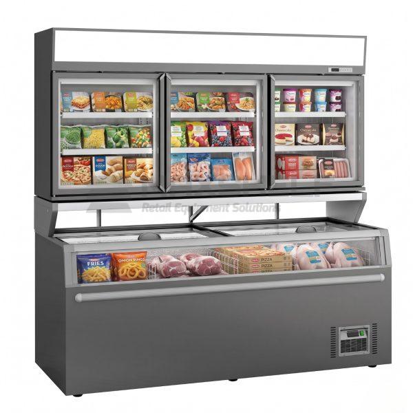 VMAX Triple Door Wall-Site Top Case Combi Freezer