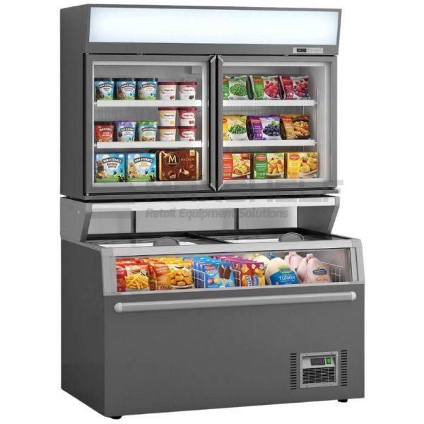 VMAX Double Door Wall-Site Top Case Combi Freezer