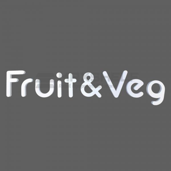 3D Foam Letter Sign – "Fruit & Veg" | Self-Adhesive | 2099mm