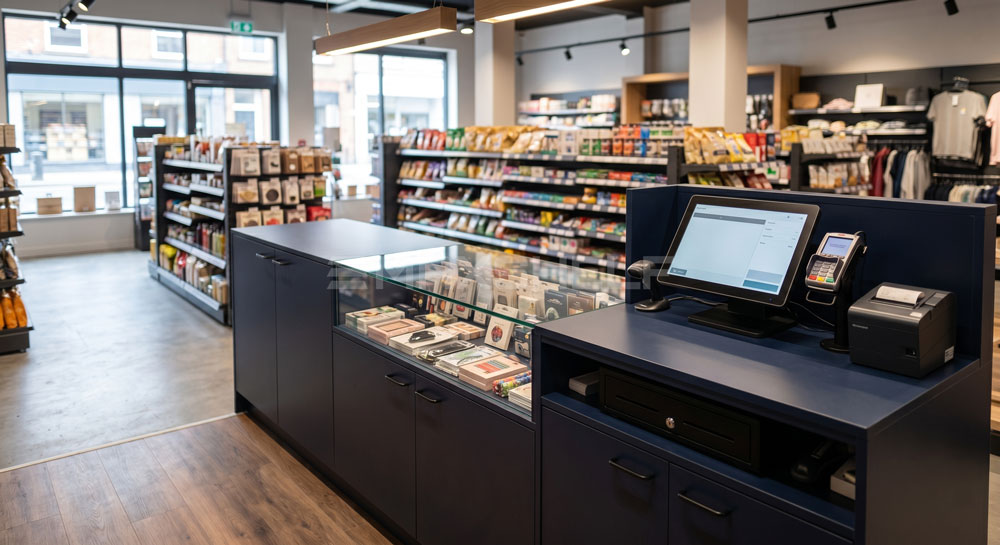 Retail Counters & Checkout Area
