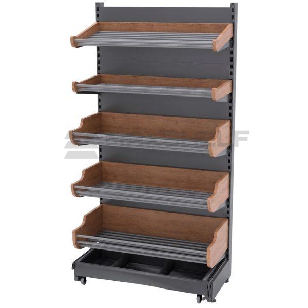 Bakery Display Unit With Metal/Wooden Shelves