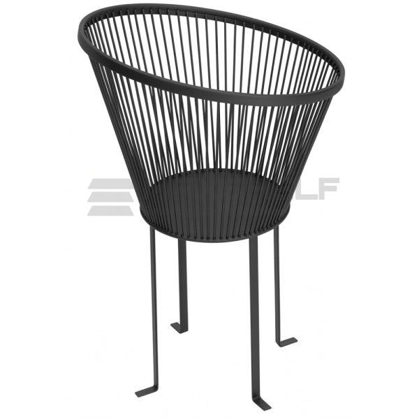 Black Wire Slanted Round Display Stand – H900 × D540 × W392mm