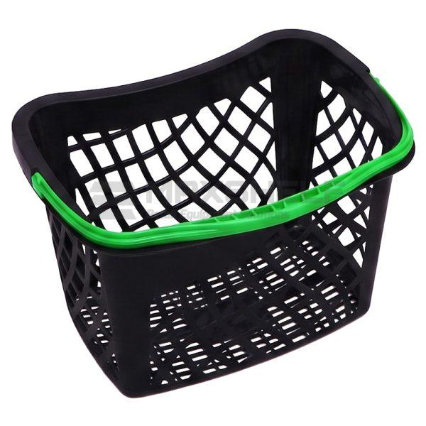 25L Retail Shopping Basket – Black with Coloured Handle